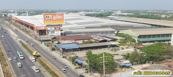 เพิ่มโอกาส ในการเข้าถึงลูกค้า บนที่ดินขนาด 4 ไร่ ติดถนนพระราม2 ขาออก เข้าใช้งานได้เลย เพราะถมแล้ว สังเกตง่ายๆ ก่อนถึงดูโฮมบ้านแพ้ว - ขายที่ดินติดถนนพระราม2 - KK3084S