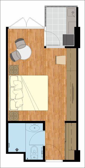 ขายคอนโด I HOUSE RCA ตึก F (ตึกส้ม) ห้องสตูดิโอ เดิน  ทางสะดวก ใกล้ mrt เพรชบุรี