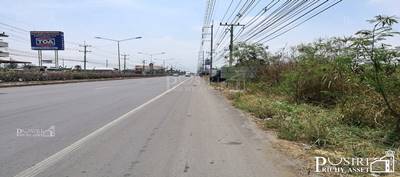 ที่สวย สร้างโกดัง 38 ไร่เศษ หน้ากว้างถึง 200 ม. ติดถนนที่รถเทรลเลอร์เข้าออก สบาย ใกล้ถนนบ้านแพ้ว พระราม 2 คุ้มค่ากว่าที่อื่นๆ 17% - KK1044S
