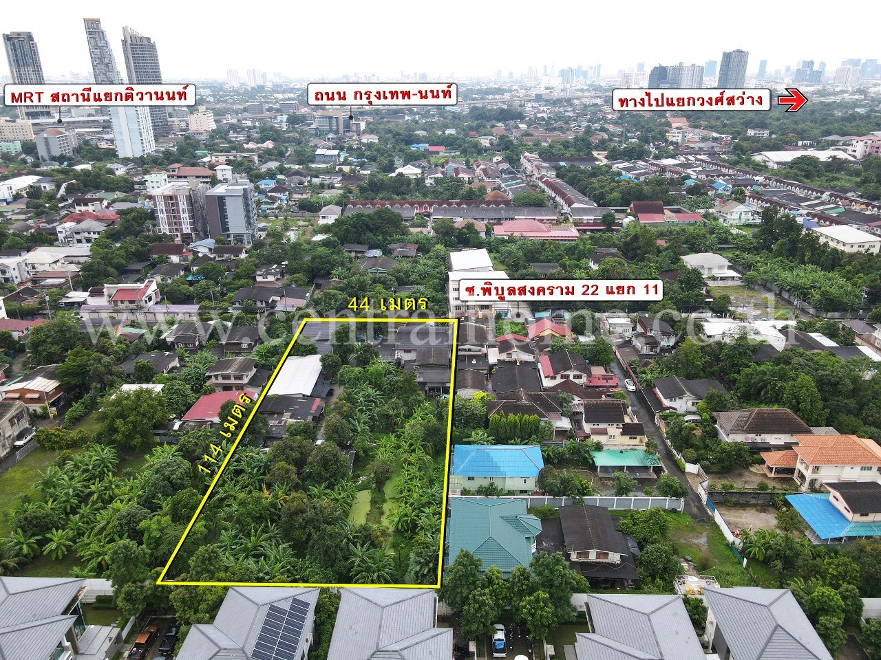 ที่ดิน ในซอย พิบูลสงคราม 22 ซอย วัดกำแพง