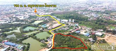 ที่สวย สร้างโรงงาน 6.5 ไร่ หน้ากว้างอังกาล 105 ม. พร้อมการระบายน้ำลงคลองด้านหลังได้ทันที  สะดวกบนถนนสมุทรสาคร-โคกขาม (ถนนกิจมณี) - KK3967S