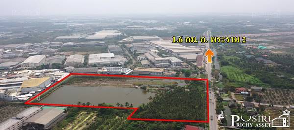 ขายที่สวย สร้างโรงงานได้ทุกประเภท หน้ากว้าง 202เมตร ขนาด 28ไร่ 162วา ติดคลอง ถนนกว้าง ใช้รถเทเลอร์ได้สะดวก ใกล้นิคมสมุทรสาคร - KK2602S