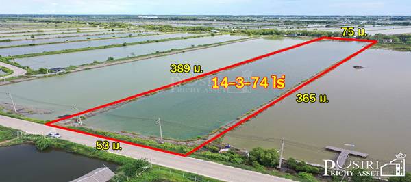 ขาย ที่สร้างโรงงานเกือบ 15ไร่ ขอใบ รง.4 ได้ ใกล้กรุงเทพ เทรลเลอร์เข้าสะดวก เส้นบางขุนเทียน - พันท้าย  KK5301S