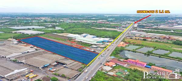 ขาย ที่ดิน 22ไร่เศษ สวย เด่น ติดถนนเส้นบ้านแพ้ว เหมาะทำจัดสรรและขึ้นโครงการ เดินทางสะดวก ใกล้พระราม 2 เพียง 1.1 กม. เท่านั้น - KK3739S