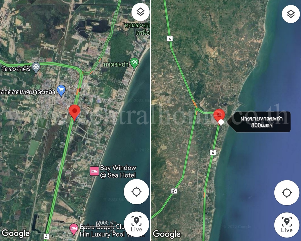 ที่ดิน ชะอำ ติดถนน เพชรเกษม ใกล้ชายหาด