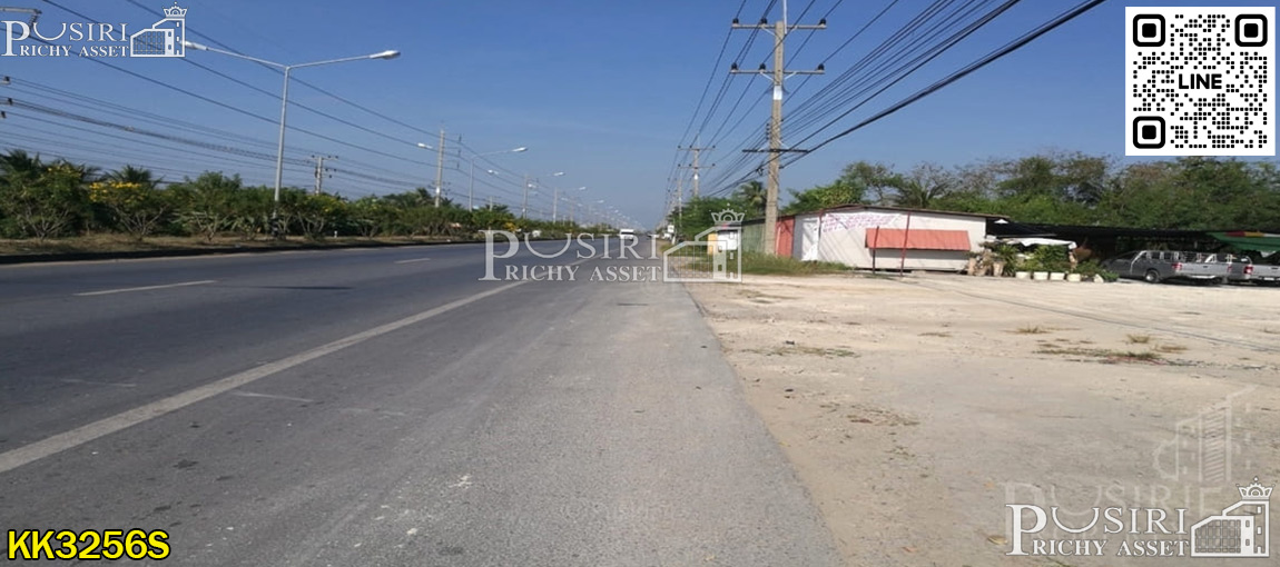 ที่ 11 ไร่เศษ ติดถนนบ้านแพ้ว-พระราม 2 ถมพร้อมใช้ เดินทางสะดวก เพียงไร่ละ 6.5 ล้าน -KK3256S