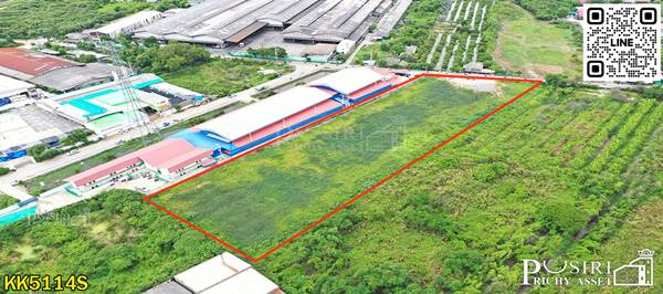 ขายที่สีม่วงถมพร้อมใช้ 6ไร่ สร้างโรงงานใหญ่ได้ 7,000 ตร.ม. เทรลเลอร์ เข้าออก สะดวก ใกล้ ถ . เศรษฐกิจเเละพุทธสาคร - KK5114S