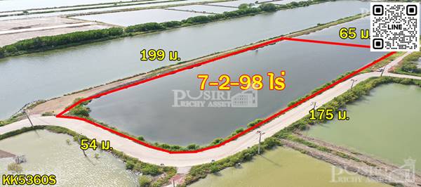 ขายที่สร้างโรงงาน เกือบ 8 ไร่ หน้ากว้างจุใจ 175ม. ติดถนน 2ด้าน ขอใบ รง.4 ได้ใกล้ กรุงเทพเส้นบางขุนเทียน-พันท้าย เพียง 2.46 ล้าน/ไร่ - KK5360S