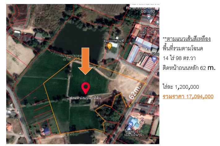 ขายที่ดิน หลังนิคมอุตสาหกรรมหนองแค จ.สระบุรี ( เจ้าของขายเอง )