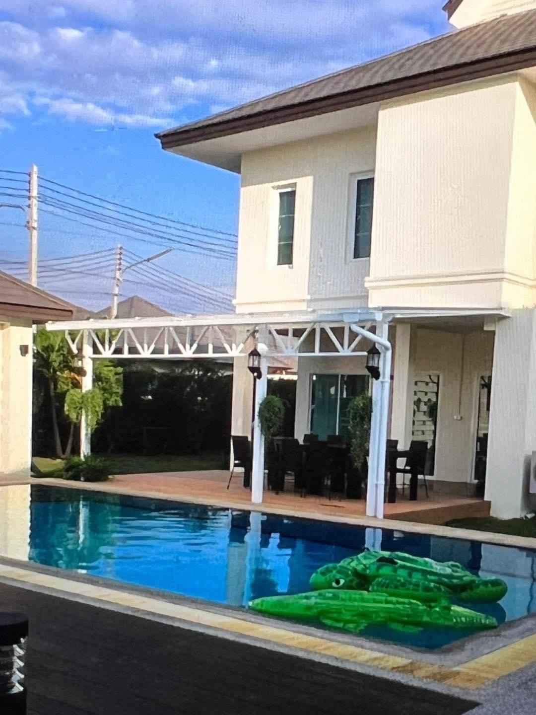 ขายด่วน บ้านเดี่ยวพร้อมสระว่ายน้ำ หลังใหญ่ 5 ห้องนอน  Pool Villa  2 ชั้น ขนาด 258 ตรว. @หัวหิน Hua - Hin บ่อฝ้าย , Mountain View ใกล้ กทม.เพียง 3 ชม.