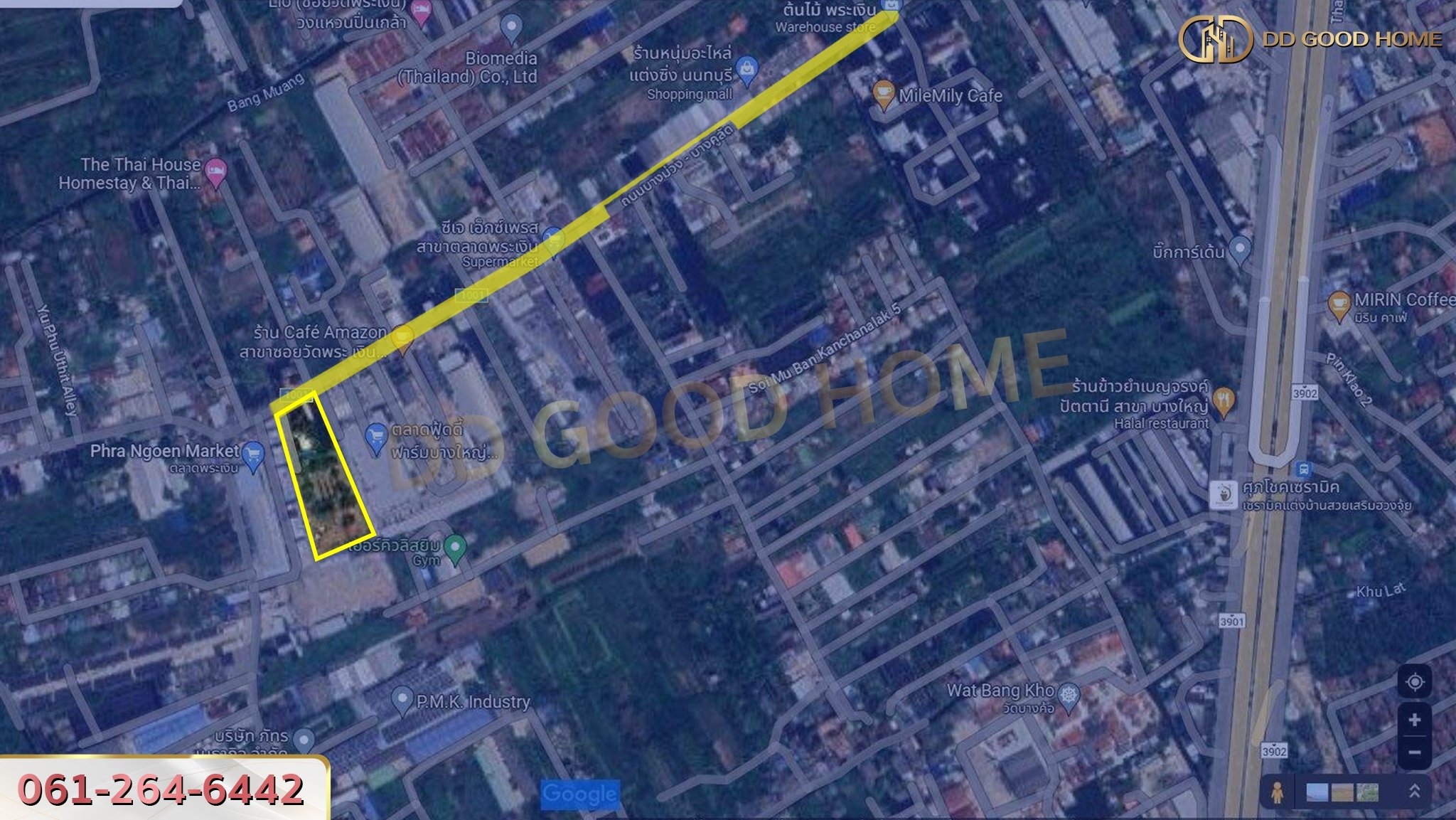 ที่ดินซอยวัดพระเงิน พร้อมสิ่งปลูกสร้าง อาคาร 3 ชั้น พร้อมที่จอดรถ อ.บางใหญ่ จ.นนทบุรี