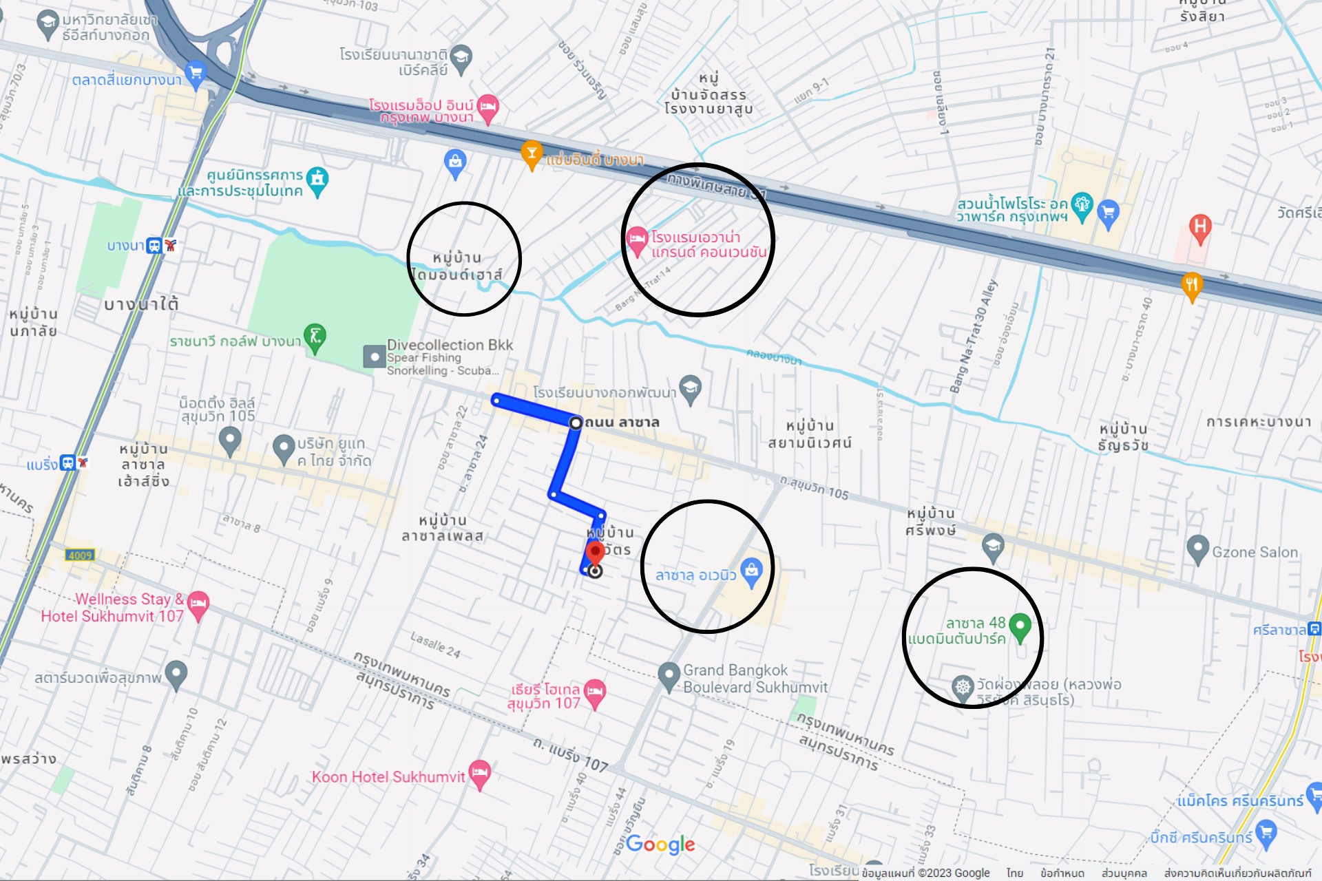 บ้านเดี่ยว  2 ชั้นซอยลาซาน32 แยก1-13 ในชุมชนน่าอยู่