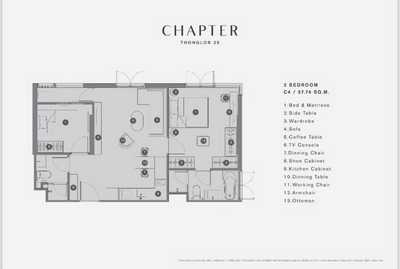 คอนโด Chapter Thonglor 25 for rent 2 bedrooms 2 bathrooms Thonglor ห้องใหม่ยังไม่เคยปล่อยเช่า