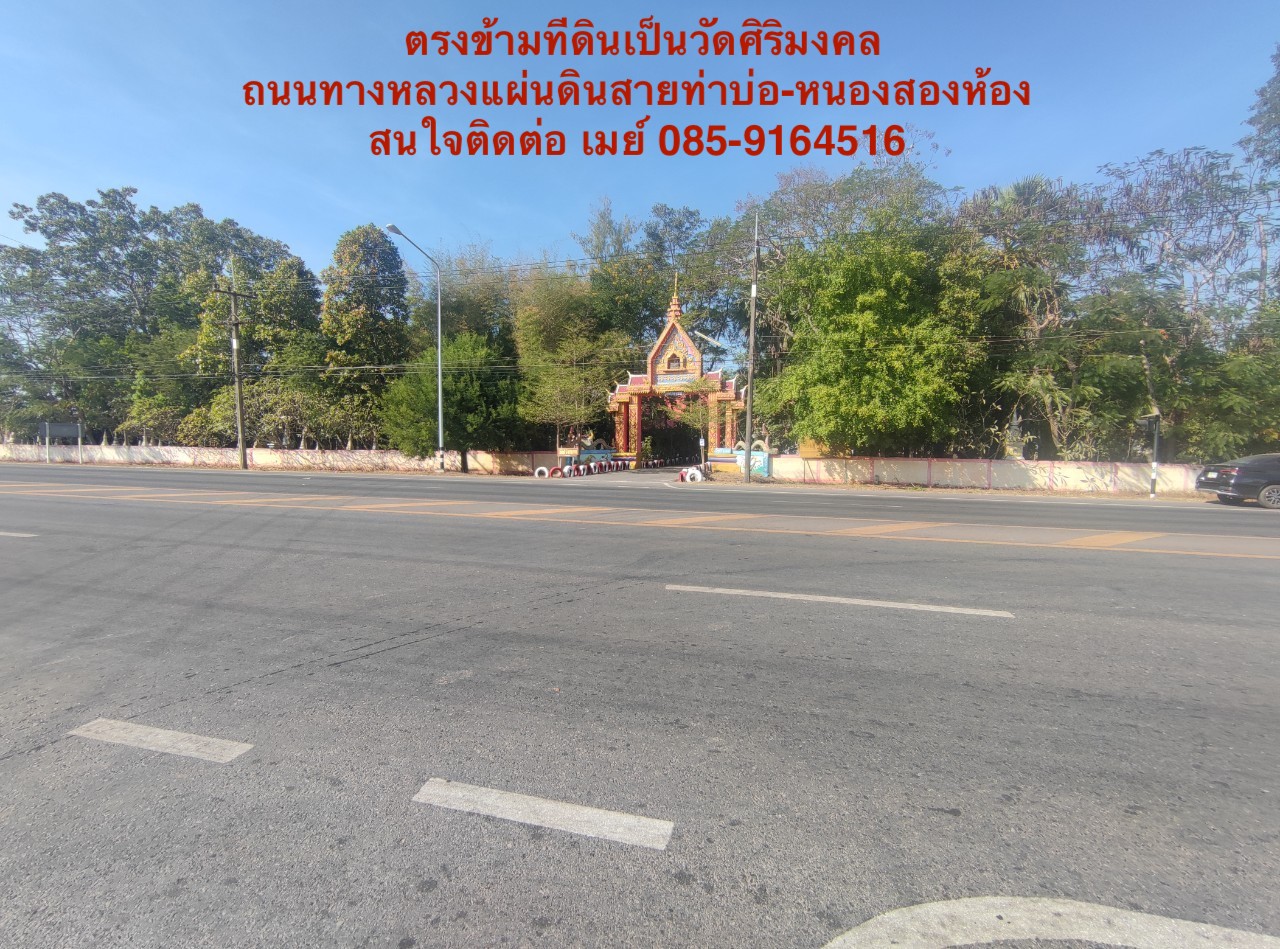 ขายที่ดิน ติดหน้าถนนทางหลวงแผ่นดิน 211 ท่าบ่อ-หนองสองห้อง ต.พระธาตุบังพวน อ.เมืองหนองคาย 367 ตรว. ที่หัวมุม 