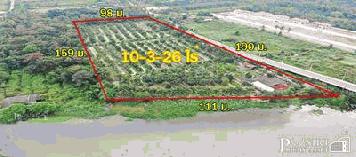 ขายที่ สวย ริมแม่น้ำท่าจีน 10 ไร่ ชมวิวเต็ม 111 เมตร วิวโค้งน้ำ ด้านข้างติดถนนและคลอง เหมาะทำบ้านหรู โครงการ และซื้อทำกำไร ใกล้วัดท่าไม้ - KK4899S