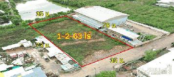 ที่สวย สร้างโรงงาน 1.5ไร่ ราคาดีงาม ถมพร้อมสร้าง บนที่สีชมพู เทรลเลอร์เข้าสบาย ใกล้ คลองสี่วา ถ.เศรษฐกิจ เเละพระราม 2 - KK5174S