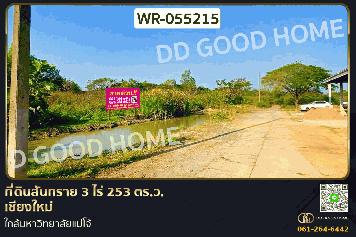 ที่ดินสันทราย 3 ไร่ 253 ตร.ว. เชียงใหม่ ใกล้มหาวิทยาลัยแม่โจ้ WR-055215