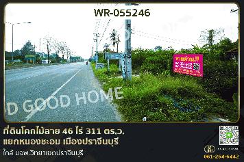 ที่ดินโคกไม้ลาย 46 ไร่ 311 ตร.ว. แยกหนองชะอม เมืองปราจีนบุรี ใกล้ มจพ.วิทยาเขตปราจีนบุรี WR-055246